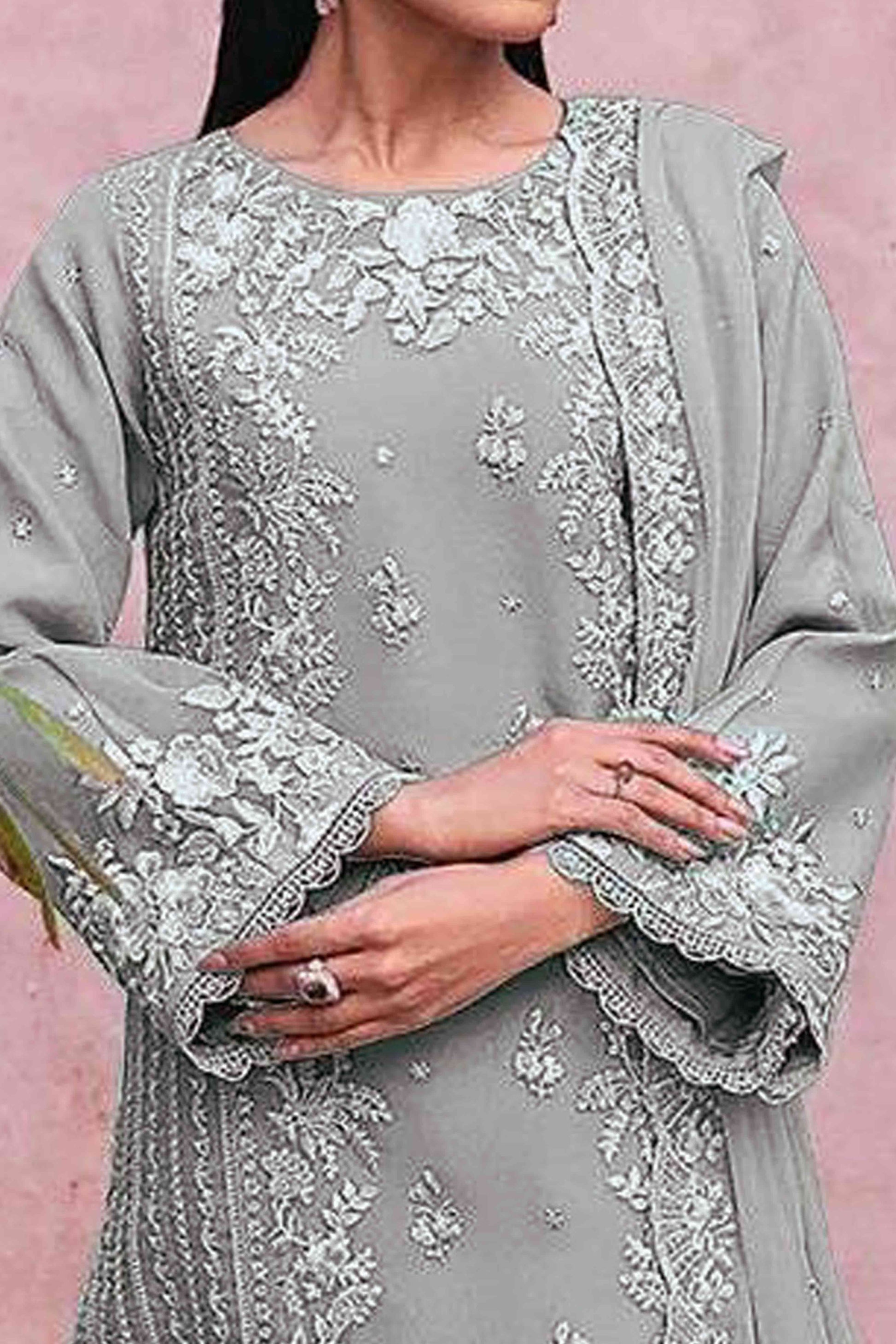 grey-floral-embroidery-georgette-semi-stitched-pakistani-suit-4
