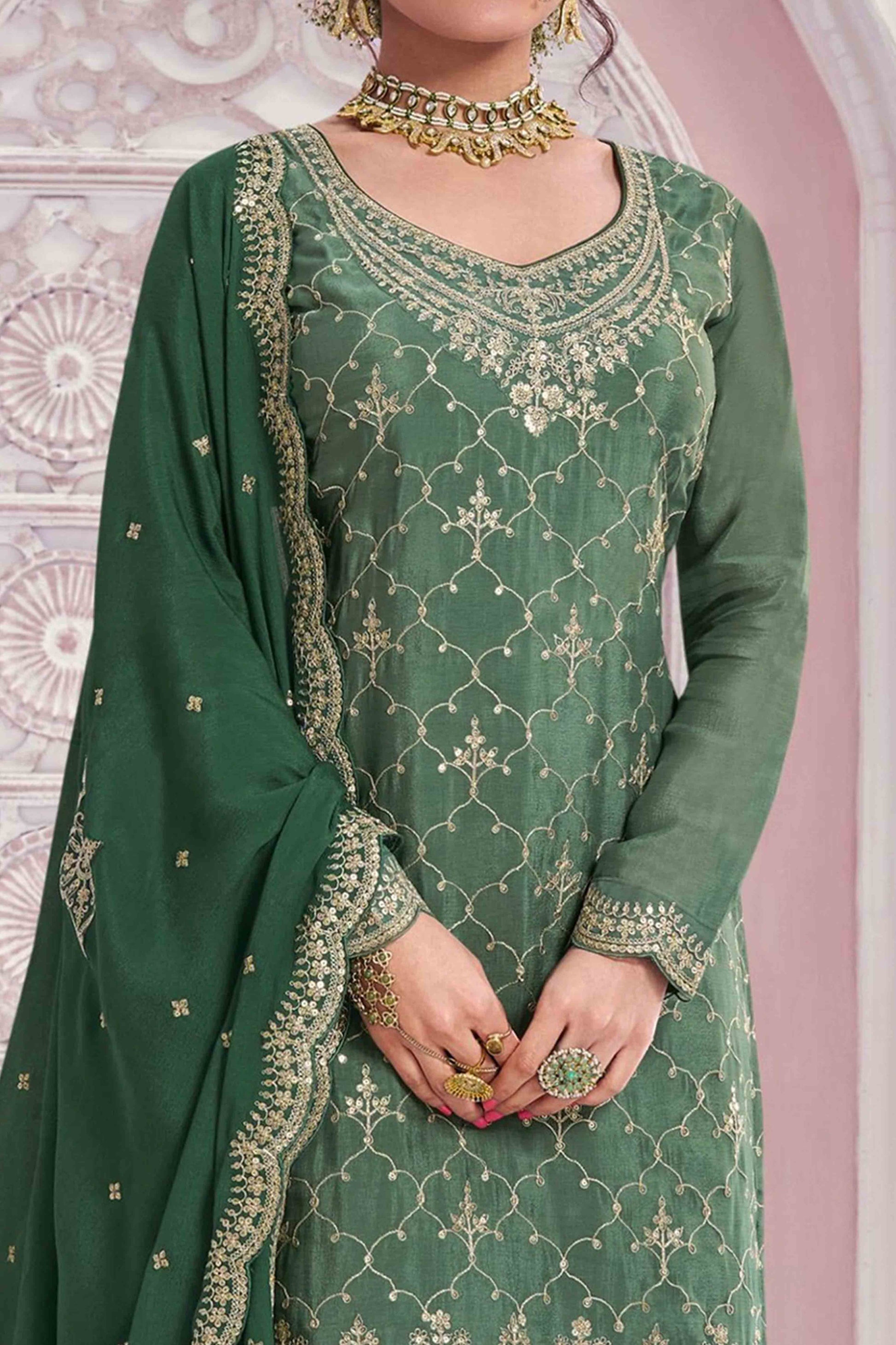 green-sequins-embroidered-chinon-sharara-suit-22