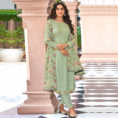 green-floral-sequins-embroidered-georgette-semi-stitched-salwar-suit