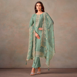green-floral-sequins-embroidered-organza-semi-stitched-salwar-suit