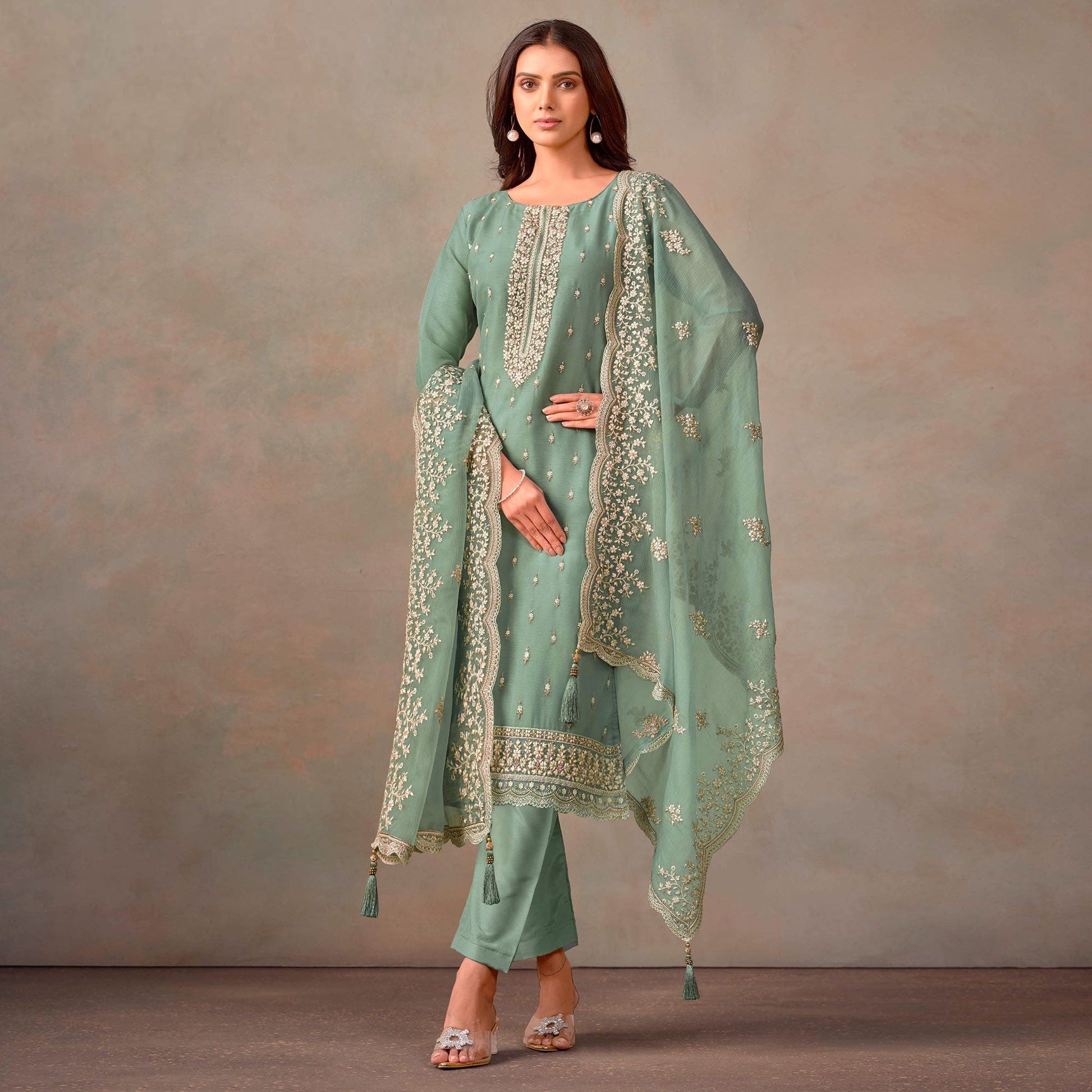 green-floral-sequins-embroidered-organza-semi-stitched-salwar-suit