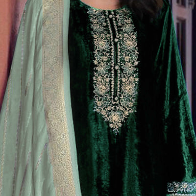 green-embroidered-velvet-semi-stitched-salwar-suit-1