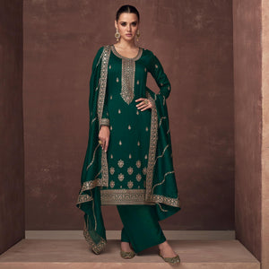green-floral-embroidered-art-silk-semi-stitched-suit