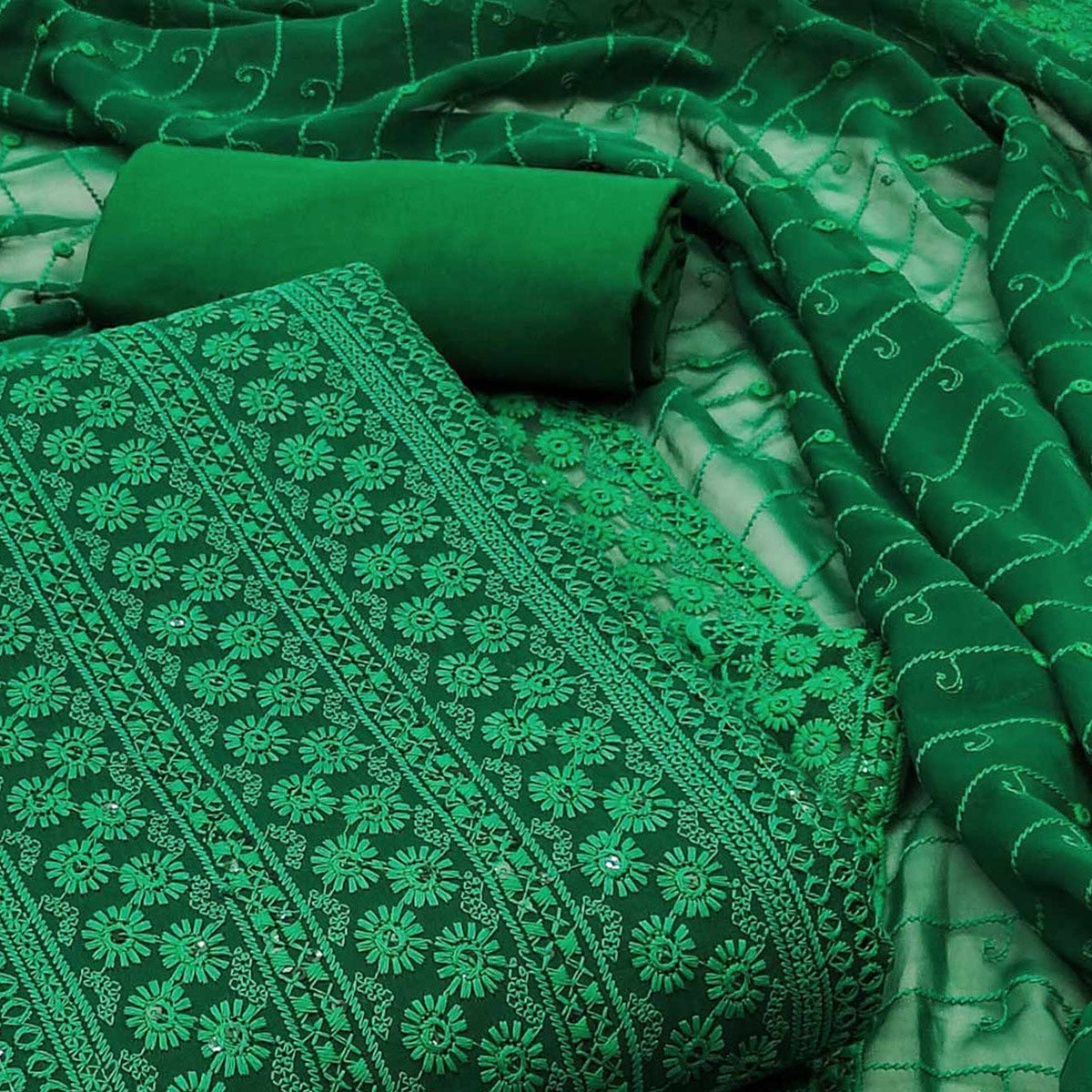 green-floral-sequins-embroidered-georgette-dress-material-7