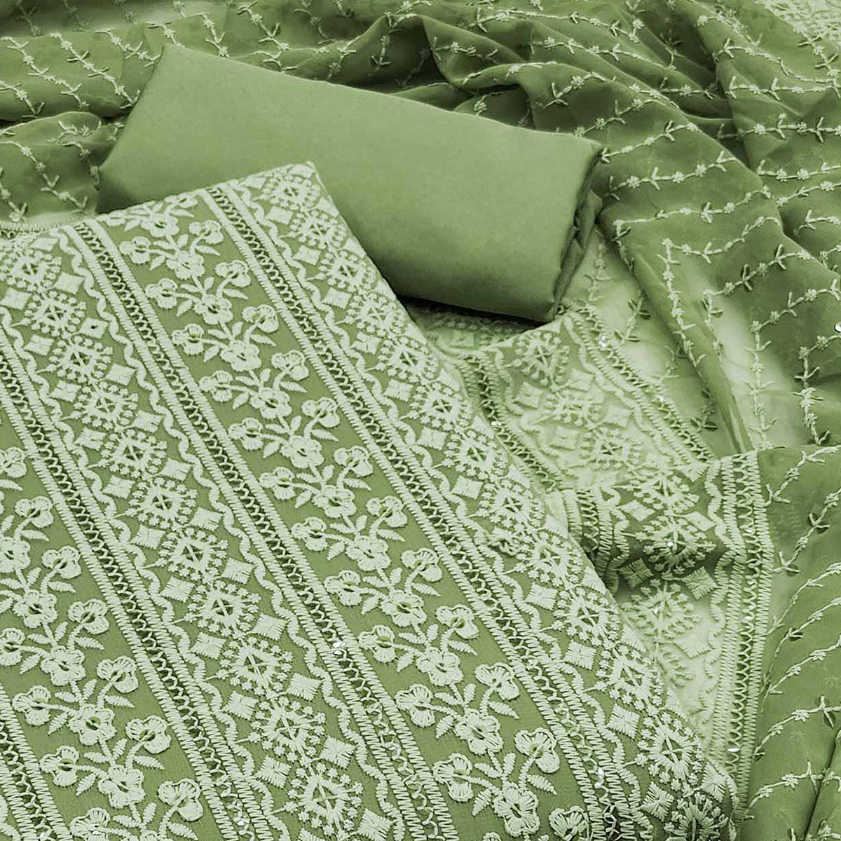 green-floral-sequins-embroidered-georgette-dress-material-9