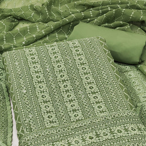 green-chikankari-work-georgette-dress-material