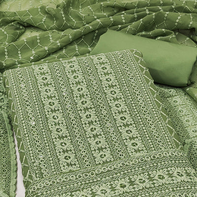 green-chikankari-work-georgette-dress-material