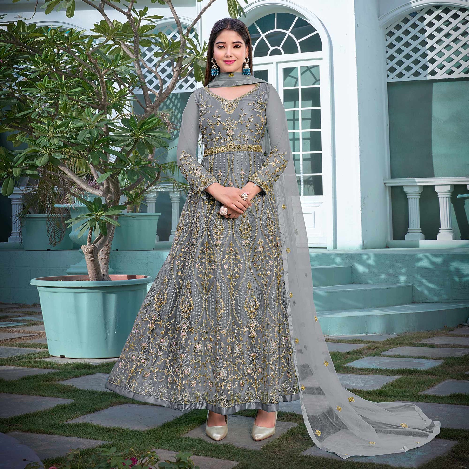 grey-floral-sequins-embroidered-net-semi-stitched-anarkali-suit