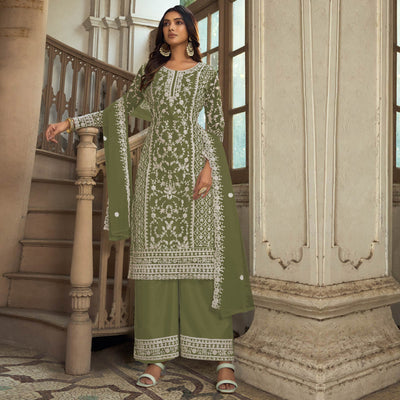 green-floral-embroidered-net-semi-stitched-suit-2