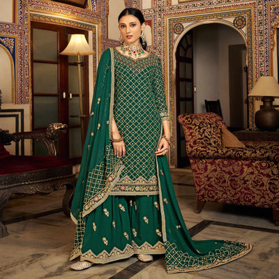 green-sequins-embroidered-chinon-semi-stitched-suit