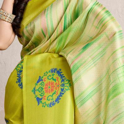 green-kanoko-print-weaving-soft-banarasi-silk-saree