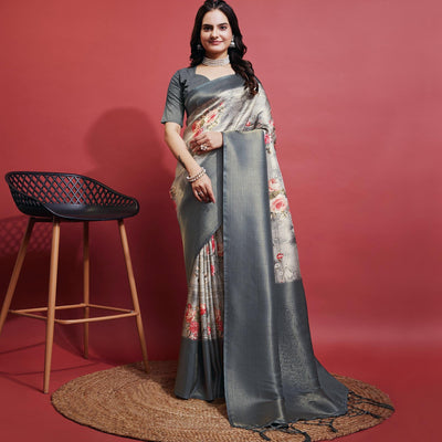 grey-floral-digital-printed-with-woven-banarasi-silk-saree