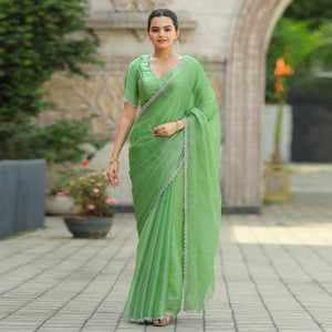 green-stonework-tussar-silk-saree