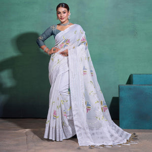 grey-gota-patti-embroidered-linen-saree-with-tassels