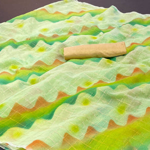 green-hand-printed-with-zari-woven-cotton-blend-saree-1