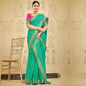 green-bandhani-printed-georgette-saree-1