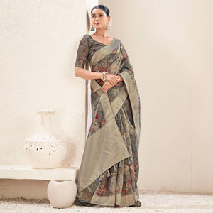 grey-floral-digital-printed-tissue-saree-with-tassels