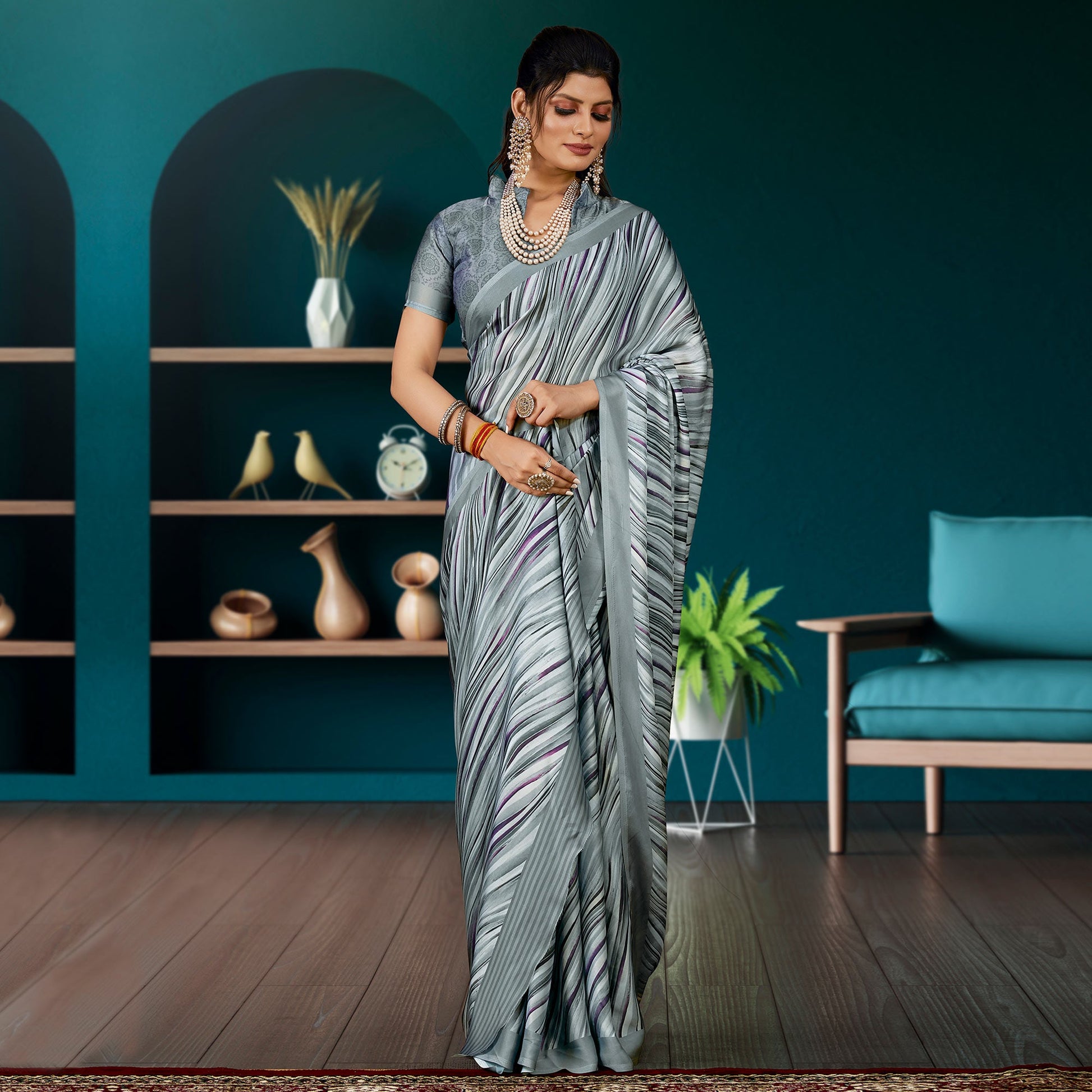 grey-digital-printed-satin-saree-2