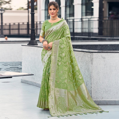 green-woven-cotton-silk-saree-with-tassels-16