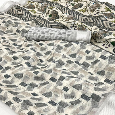 grey-geometric-digital-printed-cotton-blend-saree