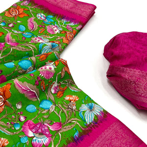 green-floral-printed-dola-silk-saree-with-woven-border-5