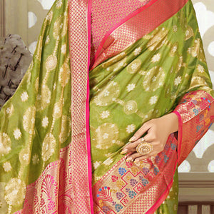 green-floral-woven-banarasi-silk-saree-with-tassels-20