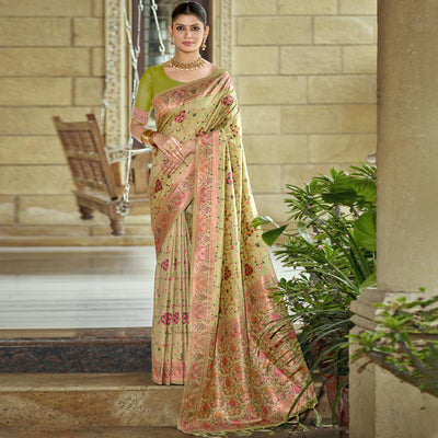 green-floral-zari-weaving-cotton-silk-saree