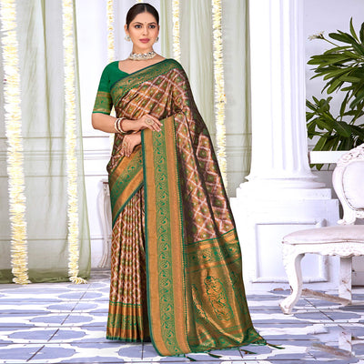 green-woven-cotton-silk-saree-with-tassels-18