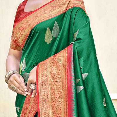 green-woven-banarasi-silk-saree-with-tassels-19