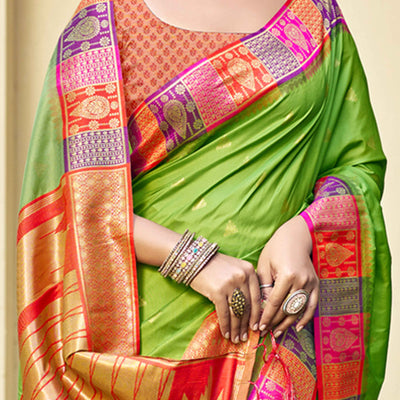 green-woven-banarasi-silk-saree-with-tassels-17