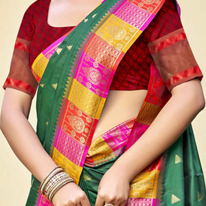 green-woven-banarasi-silk-saree-with-tassels-21