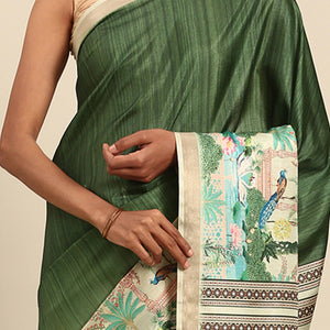 green-digital-printed-cotton-silk-saree-4