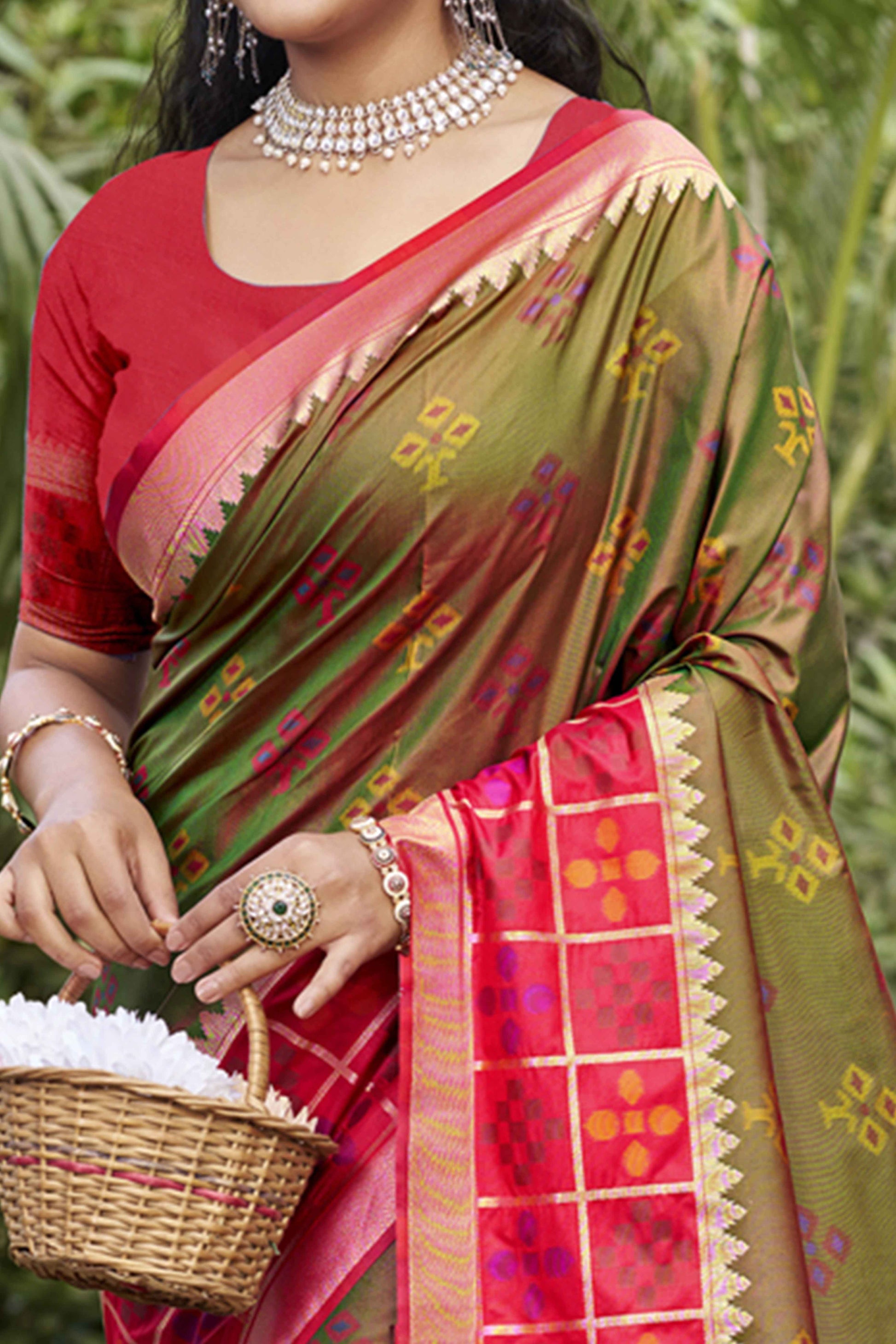 green-woven-cotton-silk-saree-with-tassels-21