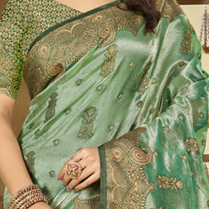 green-paisley-pattern-woven-organza-silk-saree-6