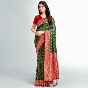 green-woven-banarasi-silk-saree-with-tassels-14