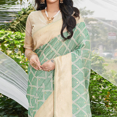 green-woven-cotton-silk-saree-with-tassels-11