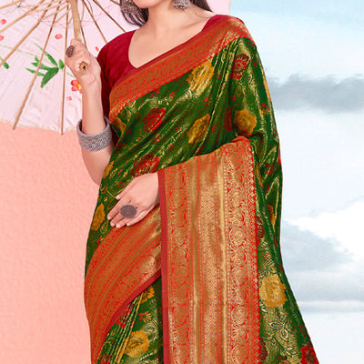 green-floral-woven-kanjivaram-silk-saree
