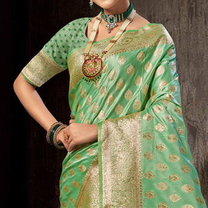 green-woven-banarasi-silk-saree-with-tassels-6