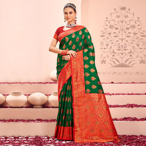 green-floral-woven-kanjivaram-silk-saree-with-tassels-1