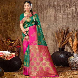 73green-woven-banarasi-silk-saree-with-tassels