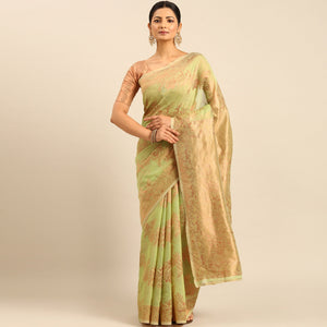 green-floral-woven-cotton-silk-saree-9