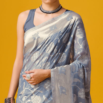 grey-floral-woven-cotton-blend-saree-1