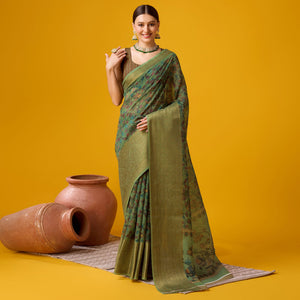 green-digital-printed-cotton-silk-saree-with-border-1