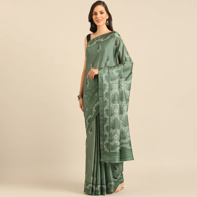 green-digital-printed-cotton-saree