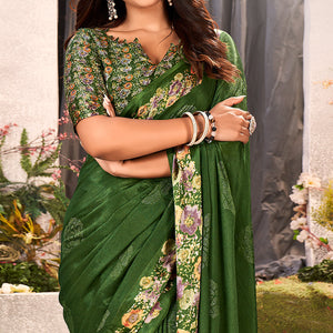 2green-floral-foil-printed-chiffon-saree-with-tassels