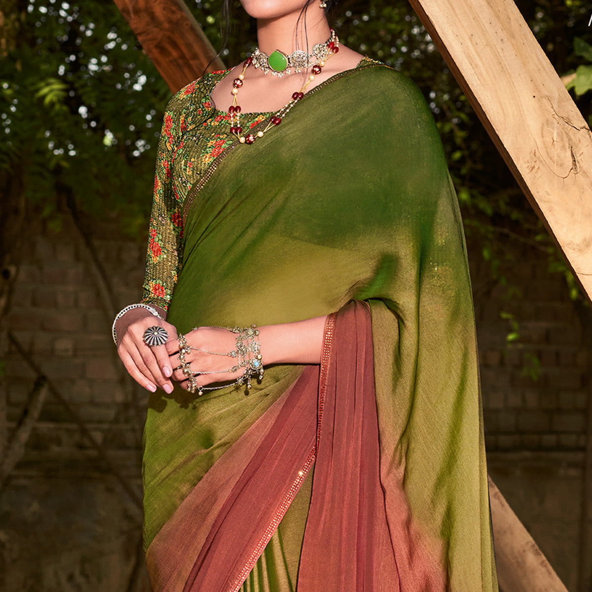 green-dusty-pink-printed-with-swarovski-work-chiffon-ombre-saree