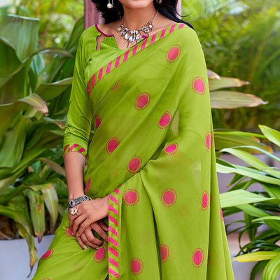 green-printed-georgette-saree-9