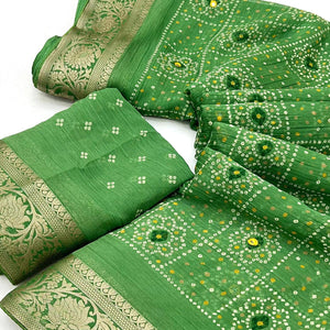 green-bandhani-printed-chiffon-saree-11