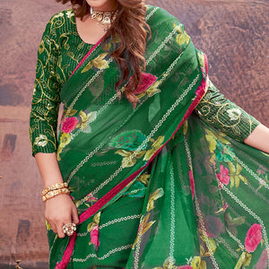 green-floral-foil-printed-georgette-saree-6