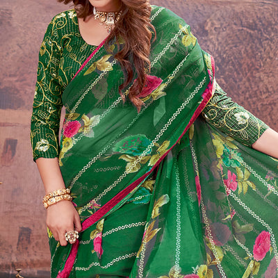 green-floral-foil-printed-georgette-saree-6